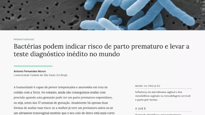 imagem de um website com fundo branco sobre o Grand Challenges Brazil