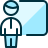 ícone de um professor em frente uma lousa